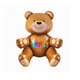 thumbnail image 1 of Globo de película de aluminio con forma de oso sentado y amor, juguete de oso estéreo ensamblado en 3D, decoración para fiesta de cumpleaños, 1 of 3