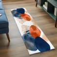 thumbnail image 3 of 2'x6' Rug Runners for Hallways Kitchen, Navy Blue Burnt Orange Non Slip Entryway Beside Floor Carpet Runner, Modern Middle Century Geometric Laundry Room Bedroom Throw Rugs Mat for Family Pet, 3 of 8