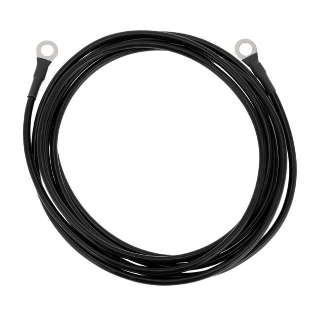 1 Pc Cable Inversor de Batería 10 AWG Gauge 9FT 5/16" Lug Cable de Batería Universal para Automóvil Vehículo Barco RV Solar Cobre Estañado Negro