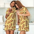 thumbnail image 4 of Logiee Hot Dogs Print Nightgowns for Women,Soft Short-Sleeved Lightweight Sleepwear, Loose Sleepshirts, 4 of 6