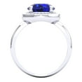thumbnail image 4 of 2.40 Carat (Ctw) 10K Gold Round Blue & White Cubic Zirconia CZ Halo Style Wedding Bridal Engagement Ring, 4 of 4