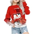 thumbnail image 2 of Wancir Toddler Boys Girls Christmas Sweatshirts Kids Ugly Xmas Pullover Funny Santa Reindeer Truck Shirts Tops 1-12 Years, 2 of 4