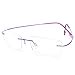 thumbnail image 3 of Fuisetaea Flexible Titanium Alloy Computer Reading Glasses +2.00 Rimless Frame Lightweight Blue Light Blocking Readers Glasses, 3 of 4
