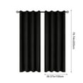 thumbnail image 3 of Fmbmuo Perforated Style Black Out Curtains Thermal Insulation Blackout Black Decorations， Tab Minimalist Machine Washable 1 pcs Window Curtains， Bedroom/Living Room,79 Inch, 3 of 5