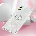 thumbnail image 5 of Glitter Clear Sparkly Bling Case for Samsung Galaxy A05, Flowing Liquid Quicksand Cover with Diamond Ring Holder Case for Samsung Galaxy A05  Colorful, 5 of 14