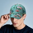 thumbnail image 6 of Floral Artistic Baseball Cap – Vintage Dad Hat Featuring Rustic Bloom and Botanical Garden Watercolor Pattern, Adjustable Snapback, 6 of 7