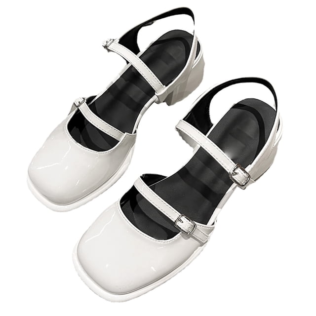 Sandalias de punta cerrada para mujer, antideslizantes, elegantes, retro, informales, para verano