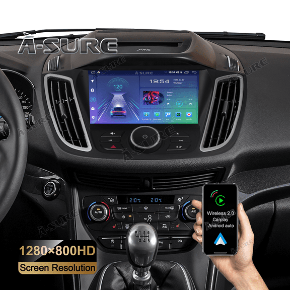 Android 13 Wireless Carplay Car Stereo Radio for Ford Kuga 2012-2018 Ford Escape 2013-2019 GPS Navi WiFi Bluetooth DSP RDS