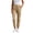 Khaki, variant on Miluxas Women's Solid High Waisted Cargo Jogger Pants Lightweight Quick Dry Stretch Ankle Length Trousers with Pockets for Hiking Travel Black