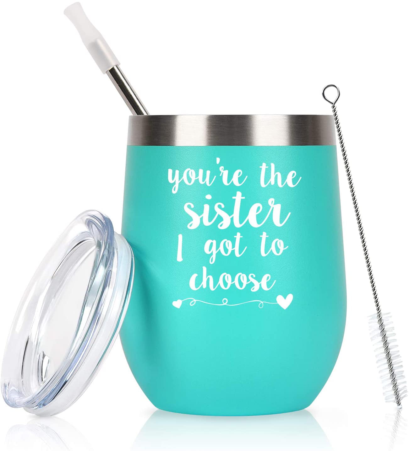 Unique Gifts for Women Birthday Gifts for Friends Female Wife Stainless Steel Insulated Wine Tumblers with Lid and Keychains Gifts Set for Friends Female Women Sister 