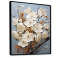 thumbnail image 2 of Designart "Simplistic Azure And Snow Cherry Blossom II" Cherry Blossom Floater Framed Wall Decor, 2 of 5