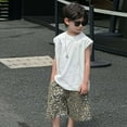 thumbnail image 7 of TAIAOJING Boys Casual Shorts Retro Leopard Print Denim Pants For Kids Comfortable Breathable Summer Outfits Sets Playwear For Toddlers To Teens Breathable 7-8Y, 7 of 7