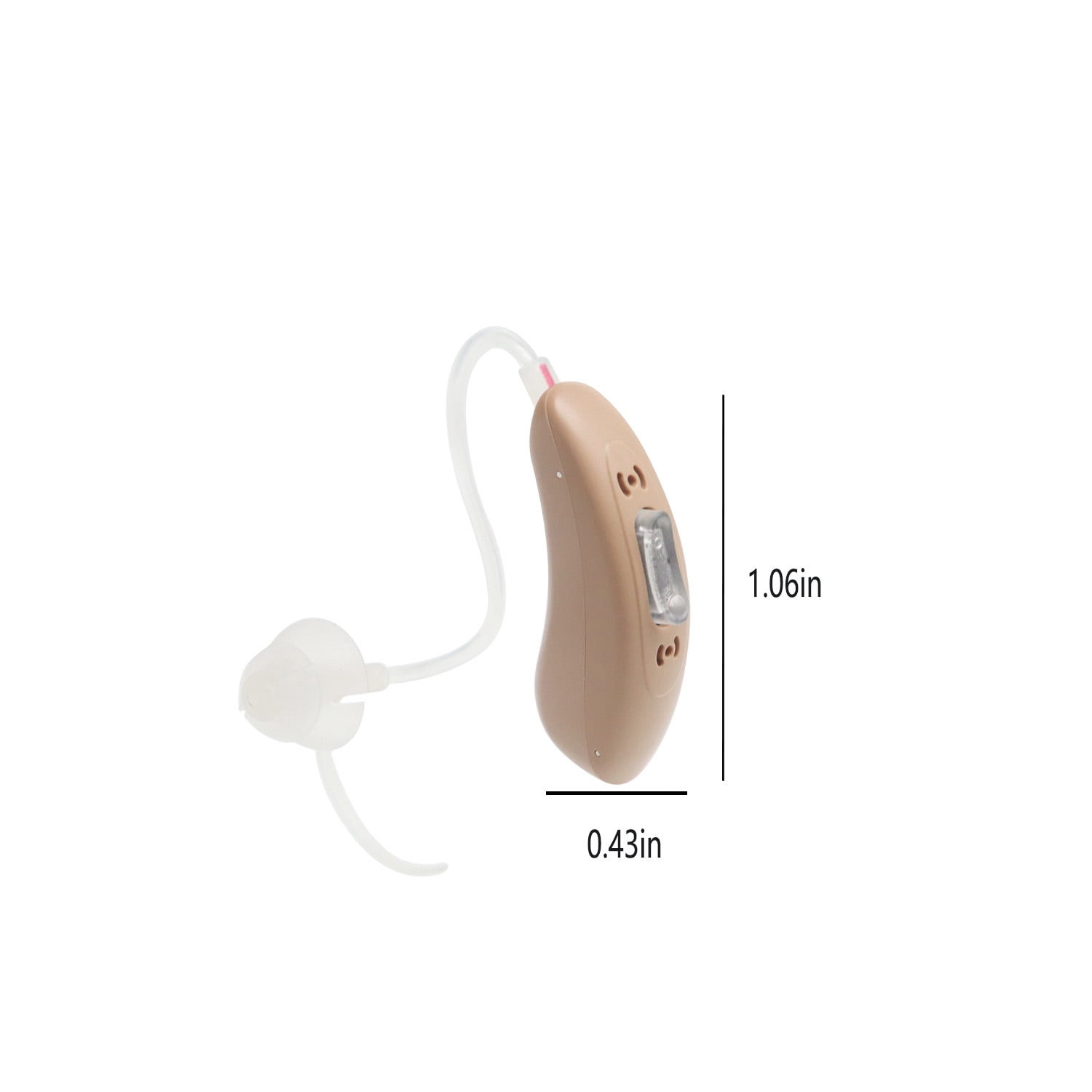 OTC Hearing Aids with Noise Cancel for Seniors, Behind-The-Ear Style, Charging Box, 2 Piece,CHOSGO V402R Beige