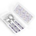 thumbnail image 4 of Fotbe Lavender Flowers for Stainless Steel Kids Silverware Set - Child and Toddler Safe Flatware - Children's Knife, Fork And Spoon Set - Metal Kids Cutlery Set, 4 of 8