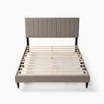 thumbnail image 3 of Queen Size Bed Frame, Upholstered Platform Bed Frame with with Tufted Headboard, Gray, 3 of 8