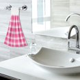 thumbnail image 6 of Dailycode Kitchen Wash Cloths with Hanging Loops Absorbent Absorbent Quick Drying Hand Towels, 2 Pack, Pink White Plaid, 6 of 7
