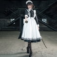 thumbnail image 4 of FNFYFH Anime Maid Cosplay Dress Set for Women Cute Waitress Outfit with Accessories for Masquerade and Theme Parties, 4 of 8