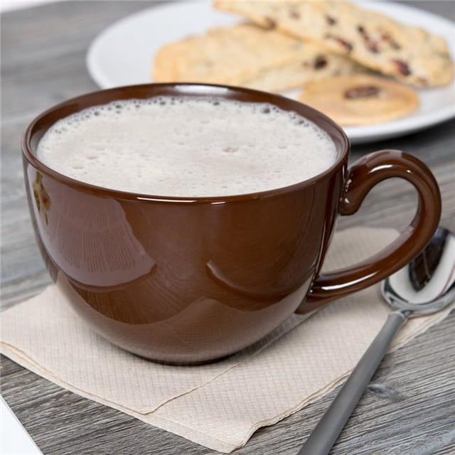 Tuxton BPF-1201 12 oz. Cappuccino Cup-Porcelain White - 2 Dozen