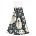 thumbnail image 7 of Haosy 2 Pack Kitchen Wash Cloths with Hanging Loops Absorbent Absorbent Quick Drying Hand Towels, Golden Retriever Flower Pattern, 7 of 7