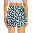 thumbnail image 2 of Lsque Daisies Flowers Printed Women's Running Shorts with Liner Pockets,Elastic Quick Dry Workout Athletic Gym Yoga Shorts,Womens High Waist Shorts-Small, 2 of 9