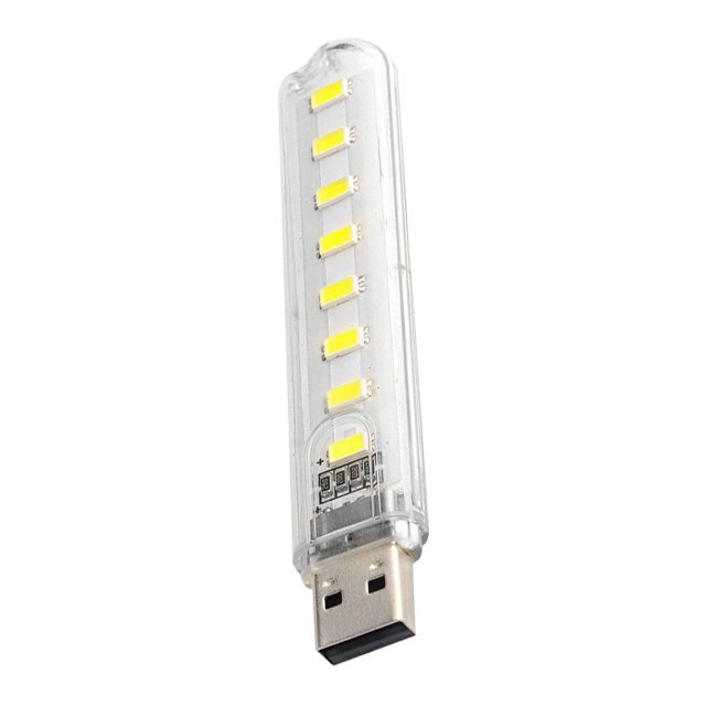 Sidaley Luces nocturnas 8 LED 200LM 3000K/7000K Interfaz USB Computadoras portátiles Lámpara de noche Herramienta de iluminación Type3 NO3