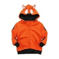 thumbnail image 3 of Durtebeua Kids Jackets Boys Baby Hooded Sweat Spring Fall Warm Zipper Cute Cartoon Hoodies Outwear Over Jackets Orange,4-5 Years, 3 of 7