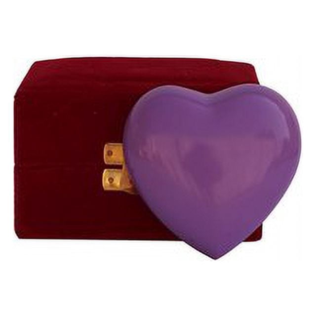 SHREYAS Heart Shaped LIGHT PURPLE PLAIN Cremation URNs for Human & Pet Ashes Keepsake Vase Highly Durable