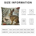 thumbnail image 5 of HENGT Hopyeer Rustic Vintage Animals Throw Pillow Covers Decorative Cute Rabbits Dragonflies Robin Birds Butterfly Classical Pairs Garden Flowers Pillow Cushion Cover, 5 of 5