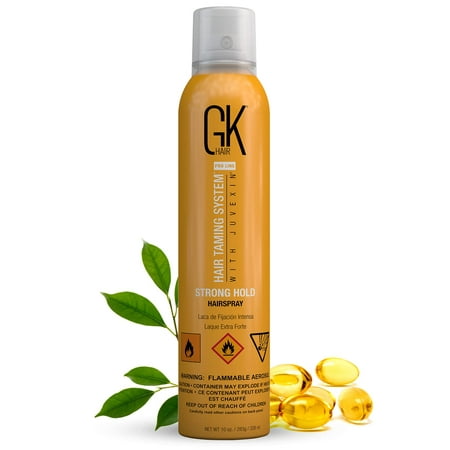 GK HAIR Global Keratin Strong Hold Hair Styling Spray (10 Fl Oz/326ml) - Extra High Hold, Strength and Taming Frizz