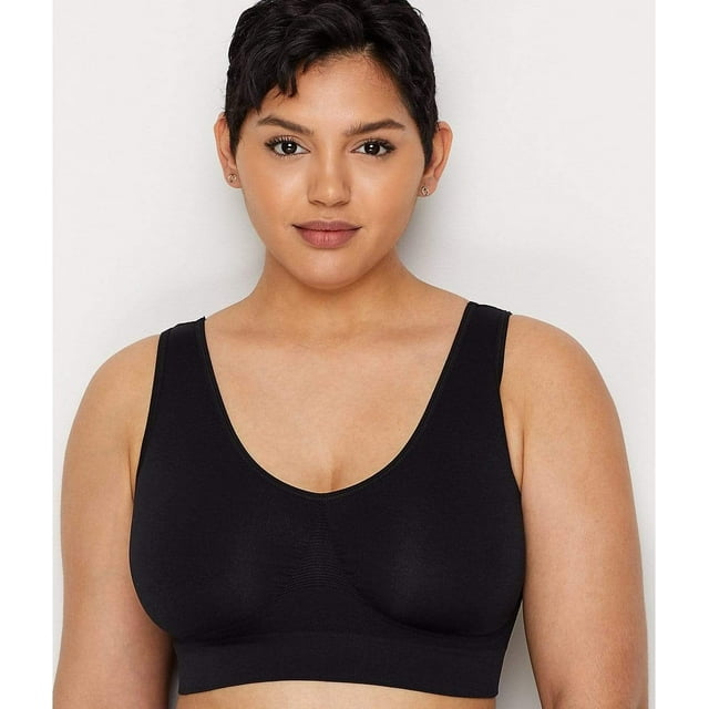 RHONDA SHEAR Black Ahh Seamless Leisure Bra, US XSmall, NWOT