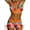 Z06 Orange Floral, variant on Erwazi Womens Printed 2 Piece Bikini Swimsuit Halter Tie Back High Waist Shorts Causal Bathing Suit