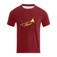 thumbnail image 5 of Rggeeun Men'S Tshirts Trumpet Pattern Short Sleeve Crew Neck Loose Fit Soft Breathable for Summer Everyday Wear Trendy Shirts,Wine,Xl, 5 of 5
