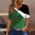 thumbnail image 2 of gbyLJF Sexy Tops for Women Date Night Club Summer Tops Summer V Neck Tops for Women Women V Neck Shirt Green XXL, 2 of 5