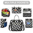 thumbnail image 2 of Black Halloween White Ghosts Womens Lunch Box for Work,Insulated Large Lunch Bag for Tween and Teen,Loncheras Para Mujer,Leakproof Adult Lunch Bag for Work,Beach,Travel,Picnic,Camping, 2 of 6