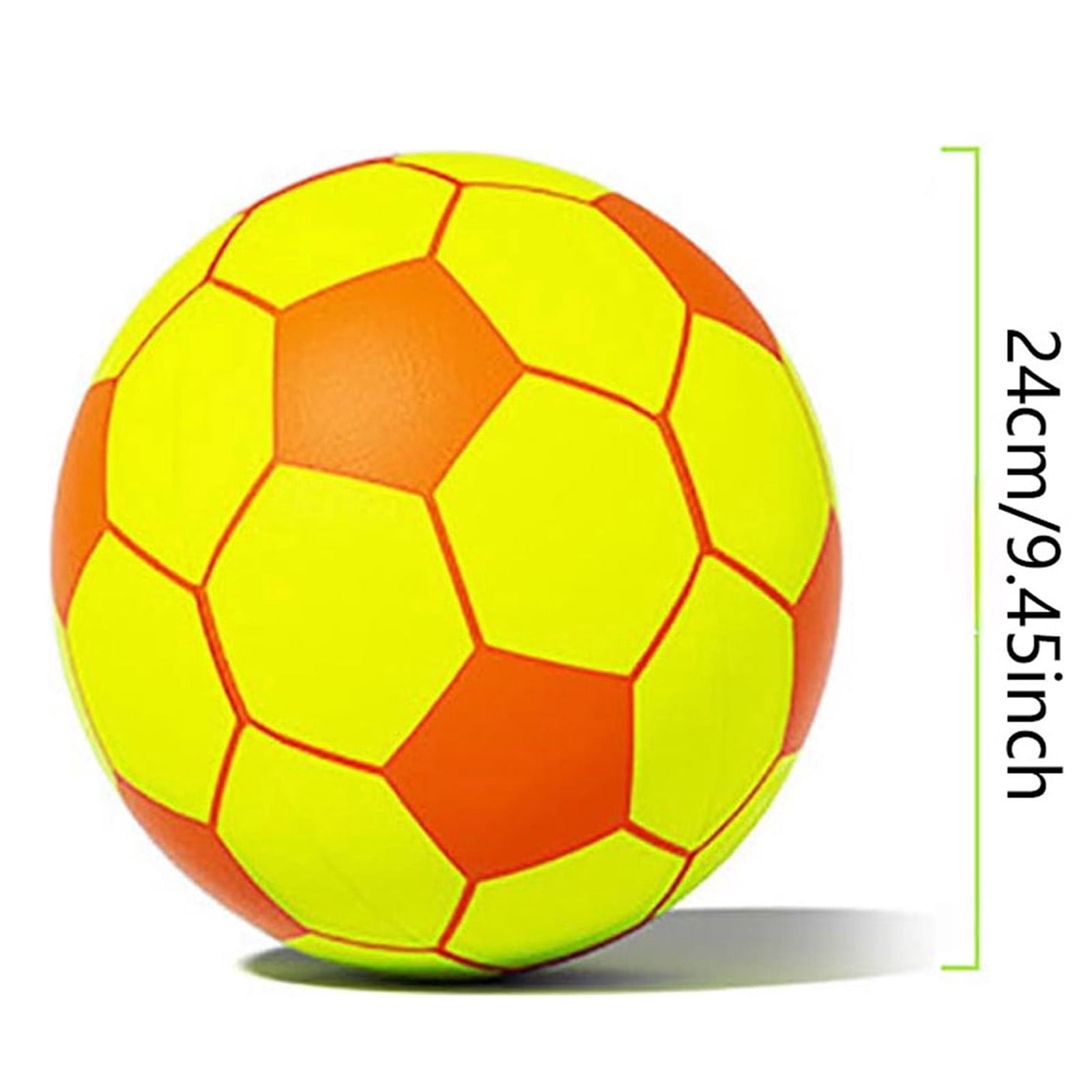1Pc Indoor Silent Soccer Ball, 9.5" Fluorescent Red Noiseless Play Ball For Kids, Safe Soft Touch Children's Sports Training & Recreation