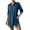 Navy, variant on Women's Tassel Hem Beach Cover-up Shirt Dress Roll-up Sleeve Notch Collar Swimwear Cover Casual Bikini Tunic for Vacation