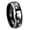 Black 2 Tone Polish Edge, variant on Bear and Paw Concave Black Tungsten Men Ring 10MM