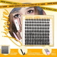 thumbnail image 2 of AIR-Manga Cluster Lashes Kit Natural Anime Lash Extension Kit 10-16MM Natural Eyelash Extension Kit with Lash Bond and Seal Lash Applicator Wispy D Curl Anime Cluster Eyelash Extensions, 2 of 4
