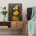 thumbnail image 5 of Yellow Raincoat Bunny Canvas Wall Art，Cute Animal Decor for Living Room Bedroom Office Cafe Nursery, 5 of 8