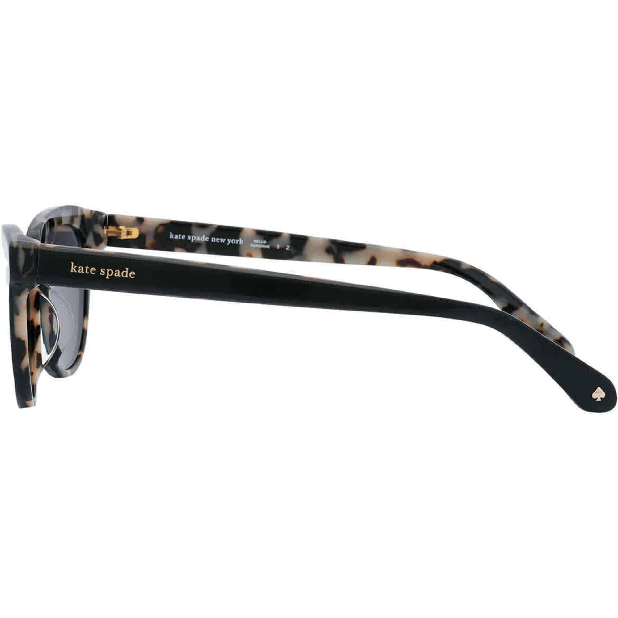 Kate Spade Cayenne Polarized Women's Black Cat Eye Sunglasses - 0807 M9