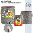 thumbnail image 3 of Disney Mickey Mouse Kids Fabric Round Nestable Storage Bin Set, 3-Piece, 3 of 7