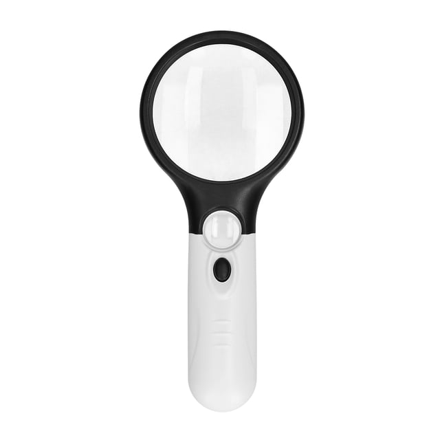 Lupa con luz Lupas 2.5X 45X Lupa de mano con luz LED de gran aumento para leer joyas Mapas Periódicos Sellos