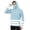 Light Blue, variant on LTTVQM Adult Mens Loose Fit Cooling Sun Hoodie UPF 50 Simple Horizontal Two Tone Stripe Print Built-in Neck Shield Long Sleeve Kayaking Lake Fishing Outfit Royal Blue L