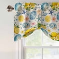 thumbnail image 5 of Summer Beach Tie Up Valances Curtain, Adjustable Kitchen Ocean Starfish Shell Coastal Conch Lemon Flowers Valances for Windows Decor, Rod Pocket Short Curtains Set for Bedroom/Bathroom, 42"x12", 5 of 9