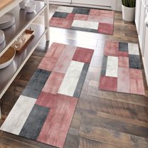 Kitchen Rugs Sets of 3 Non Slip Washable Kitchen Mats for Floor, Waterproof Kitchen Runner Rug, Floor Mat Carpet for Entryway, Laundry, Sink, Hallway, Bathroom