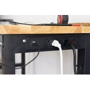 Frontier 48-inch Heavy-Duty Workbench with Adjustable Height, Wood Worktop, Steel Frame