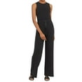 thumbnail image 2 of Sleeveless solid jumpsuit Washable high elastic fabric Perfect for daily work or party, 2 of 5