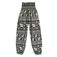 thumbnail image 2 of SWSMCLT Women's Hippie Yoga Pants Boho Summer Long Workout Loose Lightweight Baggy Pants High Waisted Trousers Black Small-Large, 2 of 5