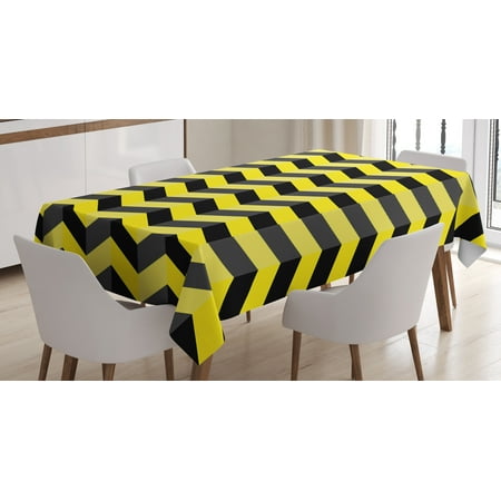 Yellow Chevron Tablecloth Black And Pattern Danger Yellow Chevron Tablecloth Black And Pattern Danger Hazard Warning Sign Stripes Zigzag