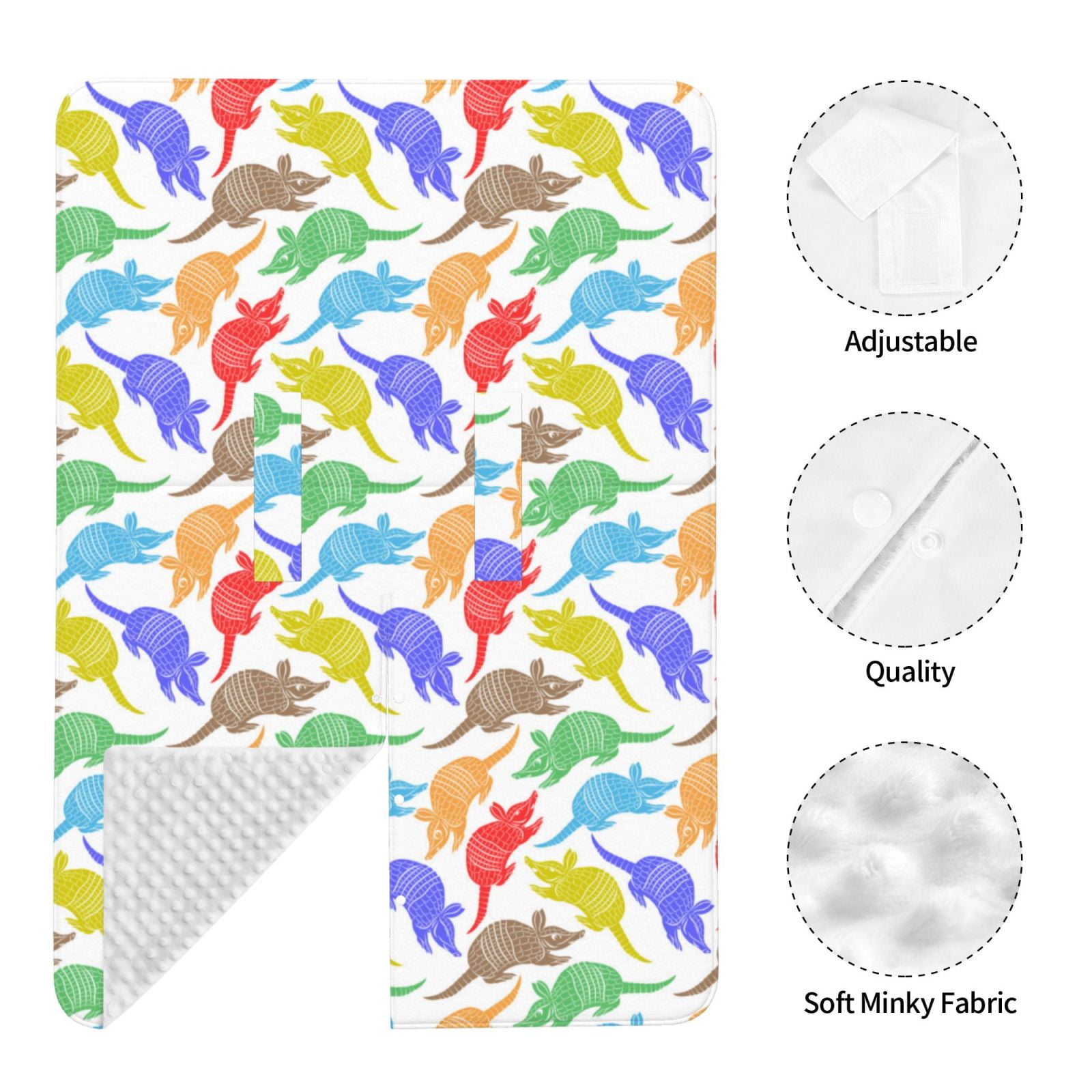 Car Seat Cover Baby - Colored Armadillos Breathable Infant Car Seat Cover for Baby Carseat, Lightweight Comfort Baby Essentials Must Haves Newborn Stuff for Girl Boy